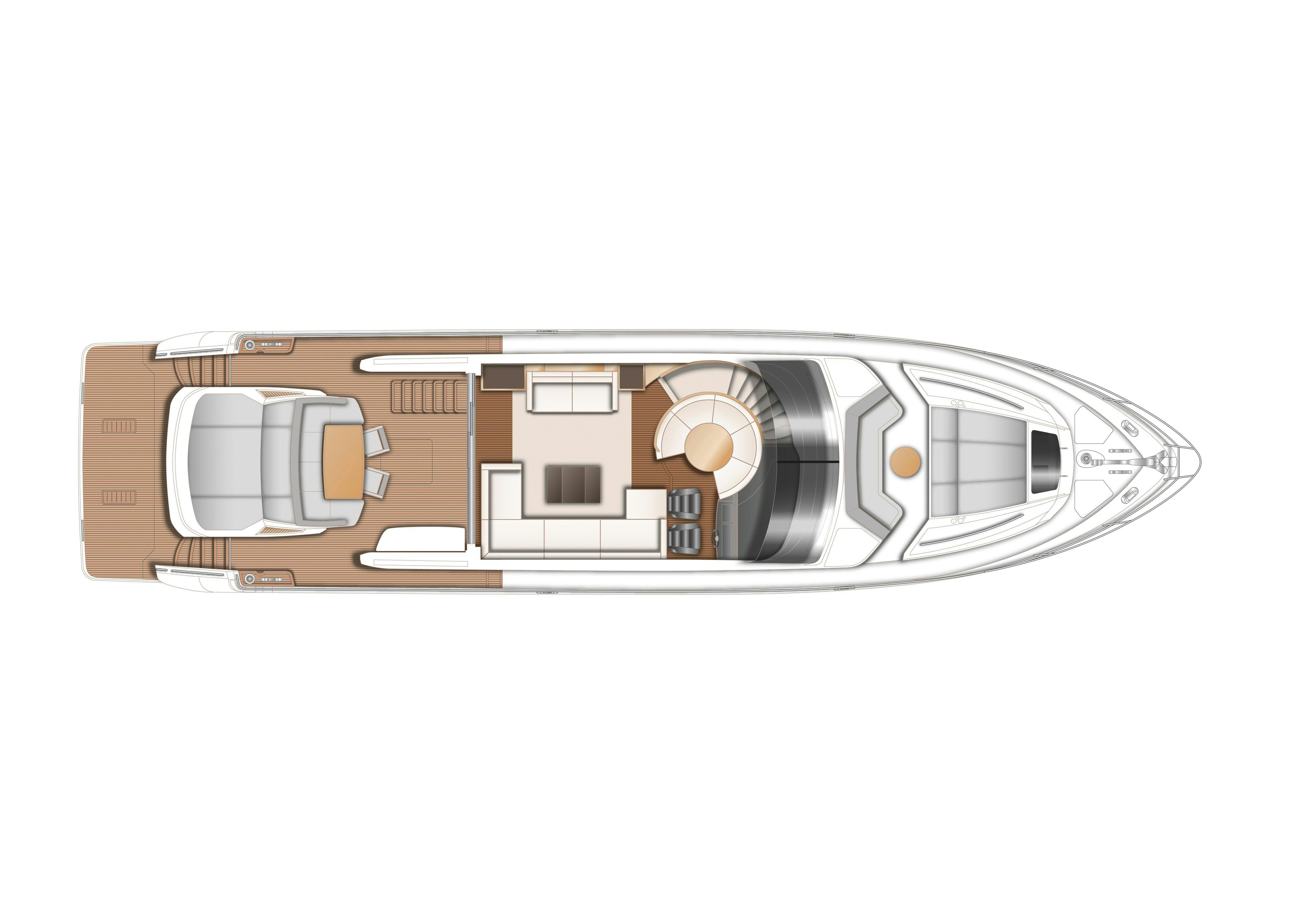 Manufacturer Provided Image: Princess S72 Upper Deck Layout Plan